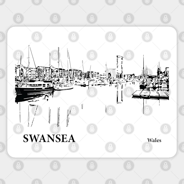 Swansea Wales Sticker by Lakeric